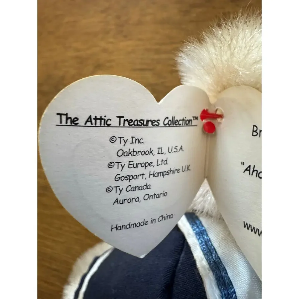 Ty Attic Treasures Breezy Bear Sailor Outfit Plush Navy Dress With Tag - Picture 7 of 9